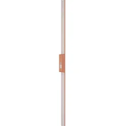 LED-væglampe Demi L, teglrød, aluminium, højde 144 cm, IP54