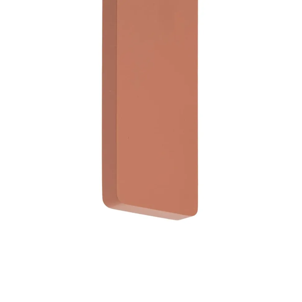 LED-væglampe Demi M, teglrød, aluminium, højde 100 cm, IP54