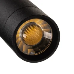 LED-væglampe Enzo kantet med afbryder, sort
