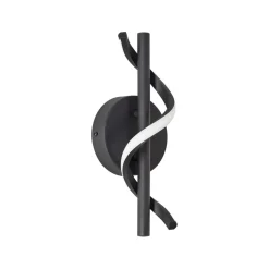 LED-væglampe Eunice, bredde 12 cm, sort, metal
