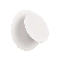 LED-væglampe Mio, rund linse, mat hvid, indirekte