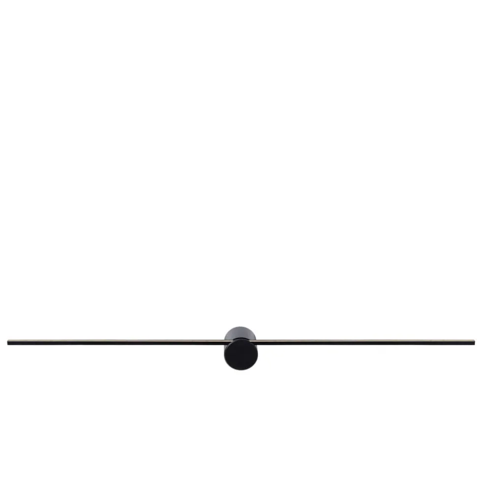LED-væglampe Mizar, 90 cm, sort, IP44