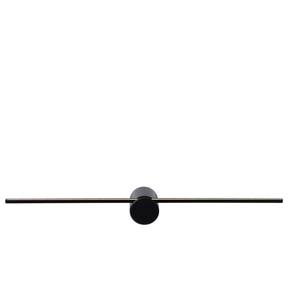 LED-væglampe Mizar, 60 cm, sort, IP44
