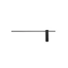 LED-væglampe Motive M, 80 cm bred, sort, metal