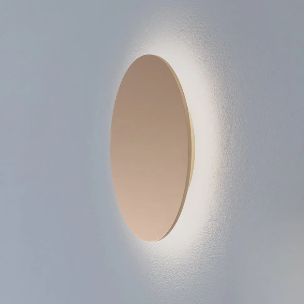 LED-væglampe Orios Plus, guld, Ø 30 cm, stål