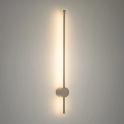 LED-væglampe Orla M, sand, aluminium, højde 97 cm
