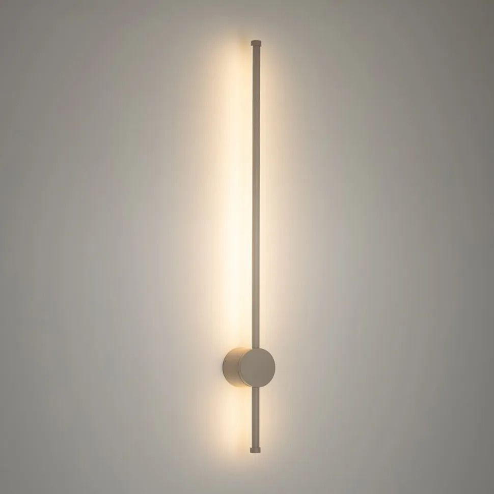 LED-væglampe Orla M, sand, aluminium, højde 97 cm