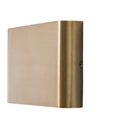 LED-væglampe Semi M, aluminium, guld, længde 17,5 cm