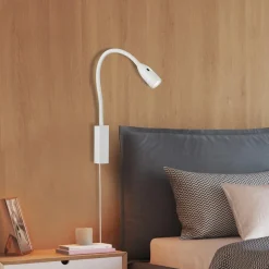 LED-væglampe Sten, hvid, højde 61 cm, gestusstyring