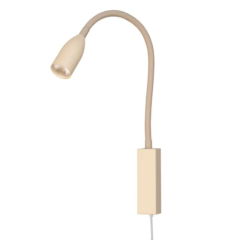 LED-væglampe Sten, sandfarvet, højde 61 cm Gestestyring