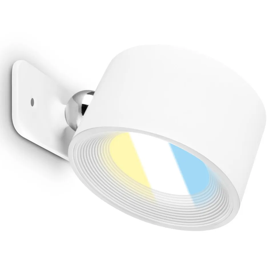 LED-væglampe Tari, hvid, CCT, touchdæmper, USB