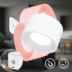LED-væglampe Tari, hvid, CCT, touchdæmper, USB