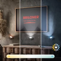 LED-væglampe Tari, sort, CCT, touchdæmper, USB