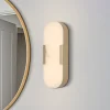 LED-væglampe til badeværelset Opaline Højde 35 cm guldfarvet metal/harpiks