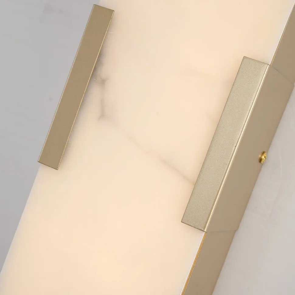 LED-væglampe til badeværelset Opaline Højde 35 cm guldfarvet metal/harpiks