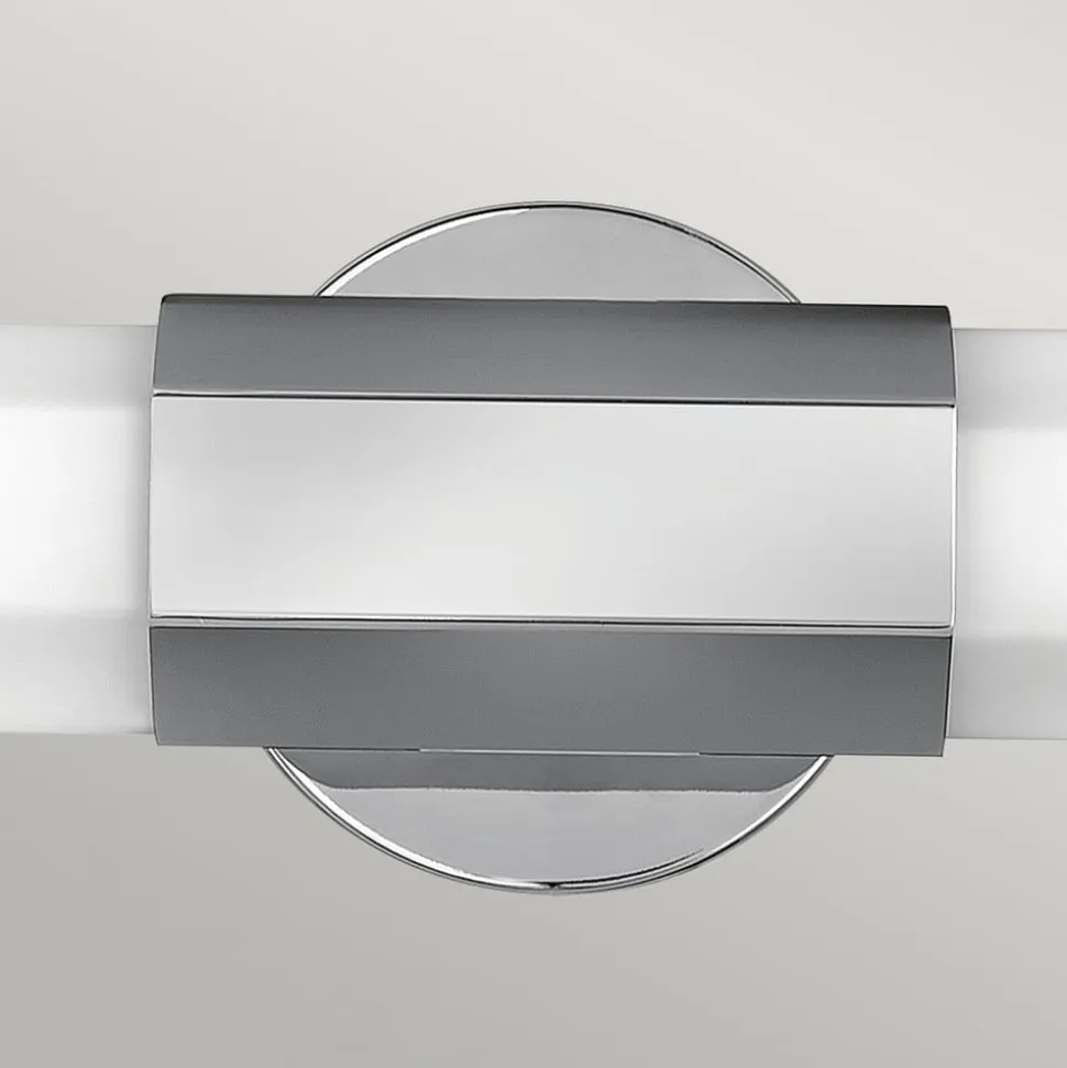 LED-væglampe til badeværelset Facet Dual, krom, 2 lyskilder, bredde 66 cm