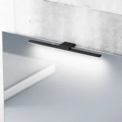 LED-væglampe til badeværelset Modena IP44 sort, 4.000 K, bredde 40 cm