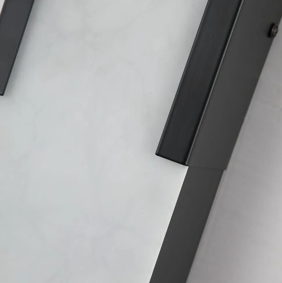 LED-væglampe til badeværelset Opaline, højde 50 cm, sort, metal/harpiks