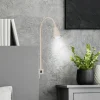 LED-væglampe Tuso, beige, sengemontering, metal, fleksibel arm