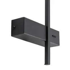 LED-væglampe Vision, højde 30 cm, metal, sort, 3.000 K