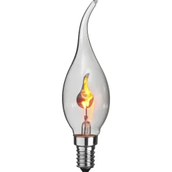 LED-vindstødpære E14 3W flammeeffekt
