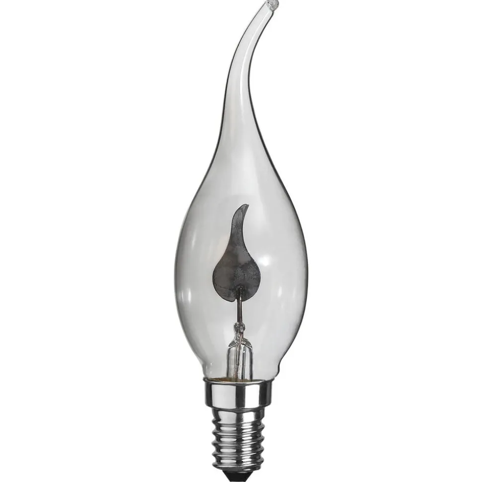 LED-vindstødpære E14 3W flammeeffekt