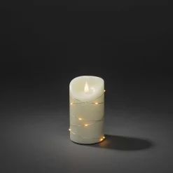 LED-vokslys creme Lysfarve rav Højde13cm
