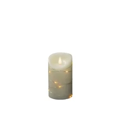 LED-vokslys hvid Lysfarve varm hvid 17,8 cm