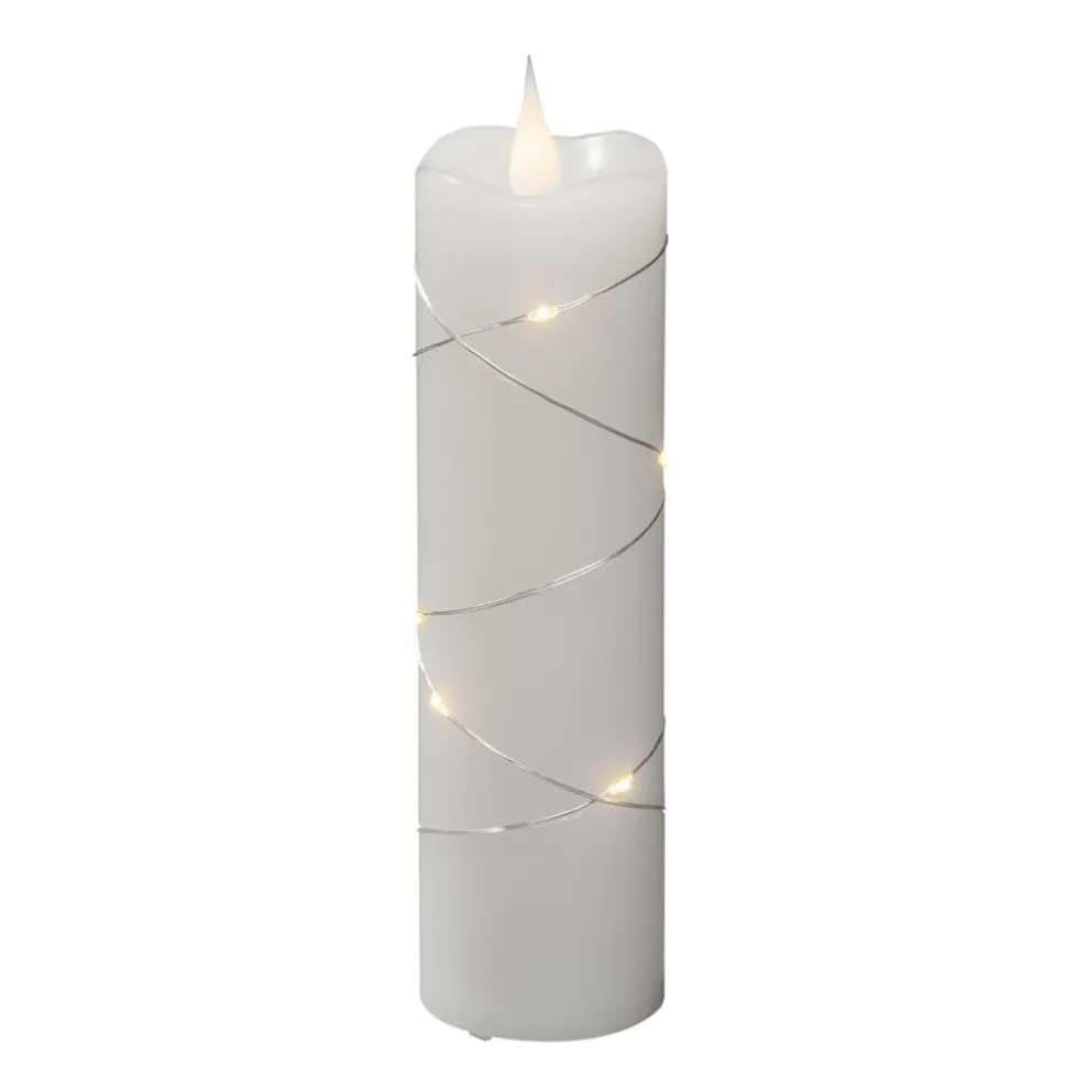 LED-vokslys hvid Lysfarve varm hvid 17,8 cm