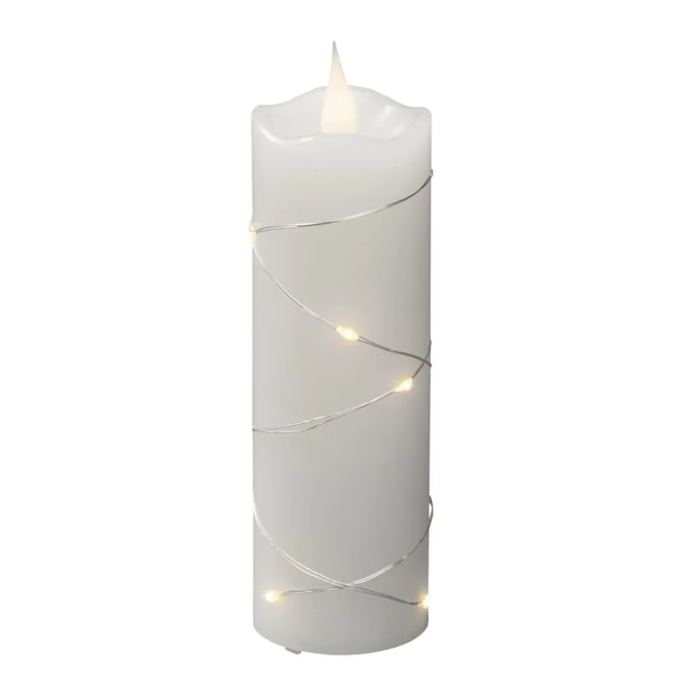LED-vokslys hvid Lysfarve varm hvid 15,2 cm