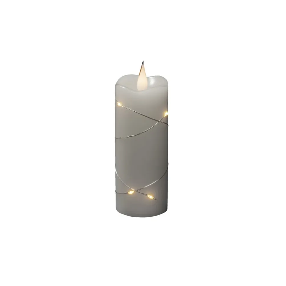 LED-vokslys hvid Lysfarve varm hvid 12,7 cm