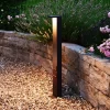 Lerna LED-gadelampe, højde 100 cm, CCT, grå, stikkontakter