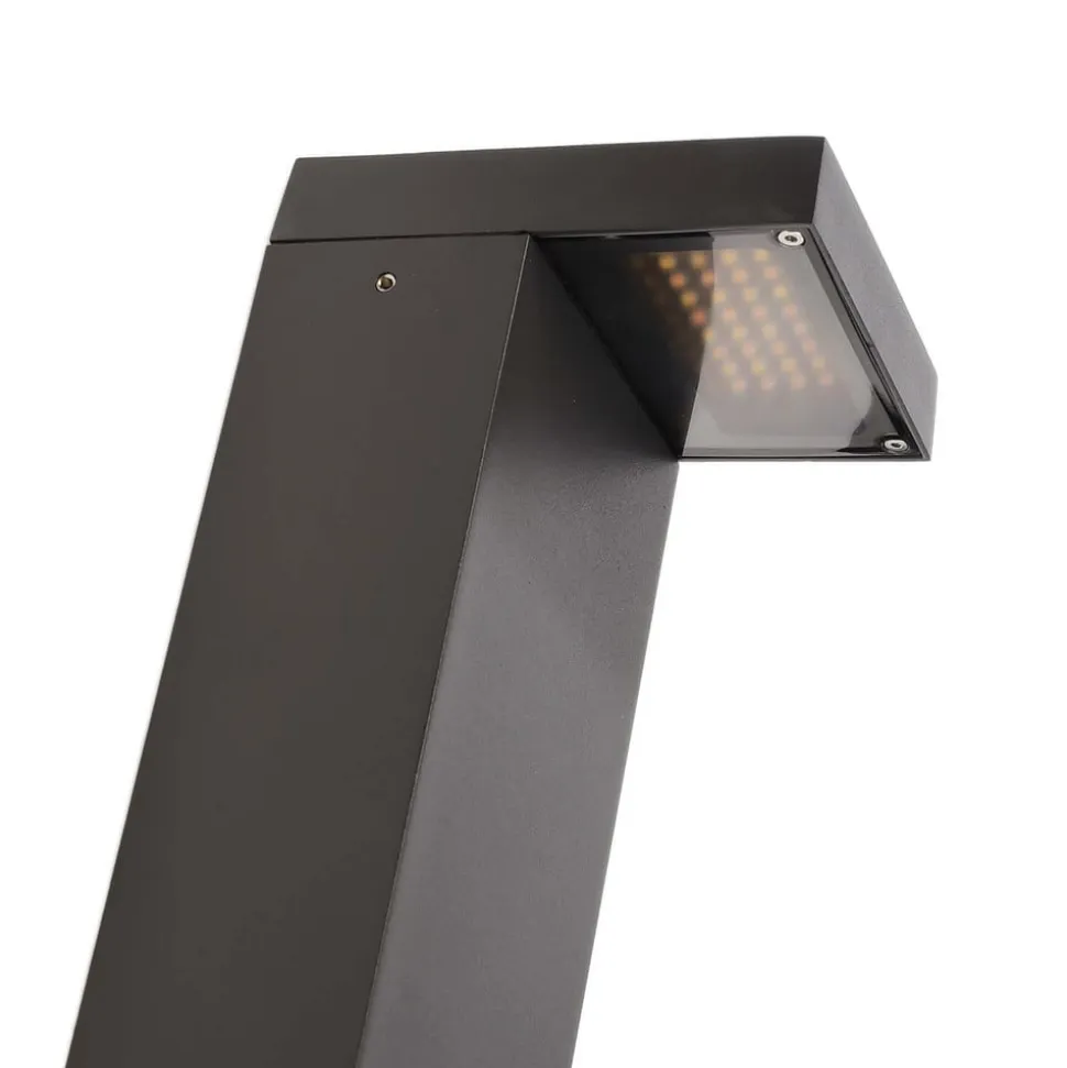 Lerna LED-gadelampe, højde 100 cm, CCT, grå, stikkontakter