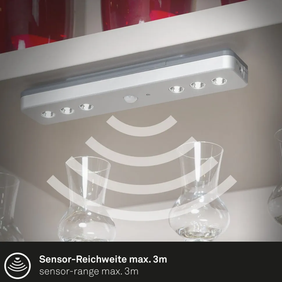Lero Indoor LED-underskabslampe, sensor, batteri
