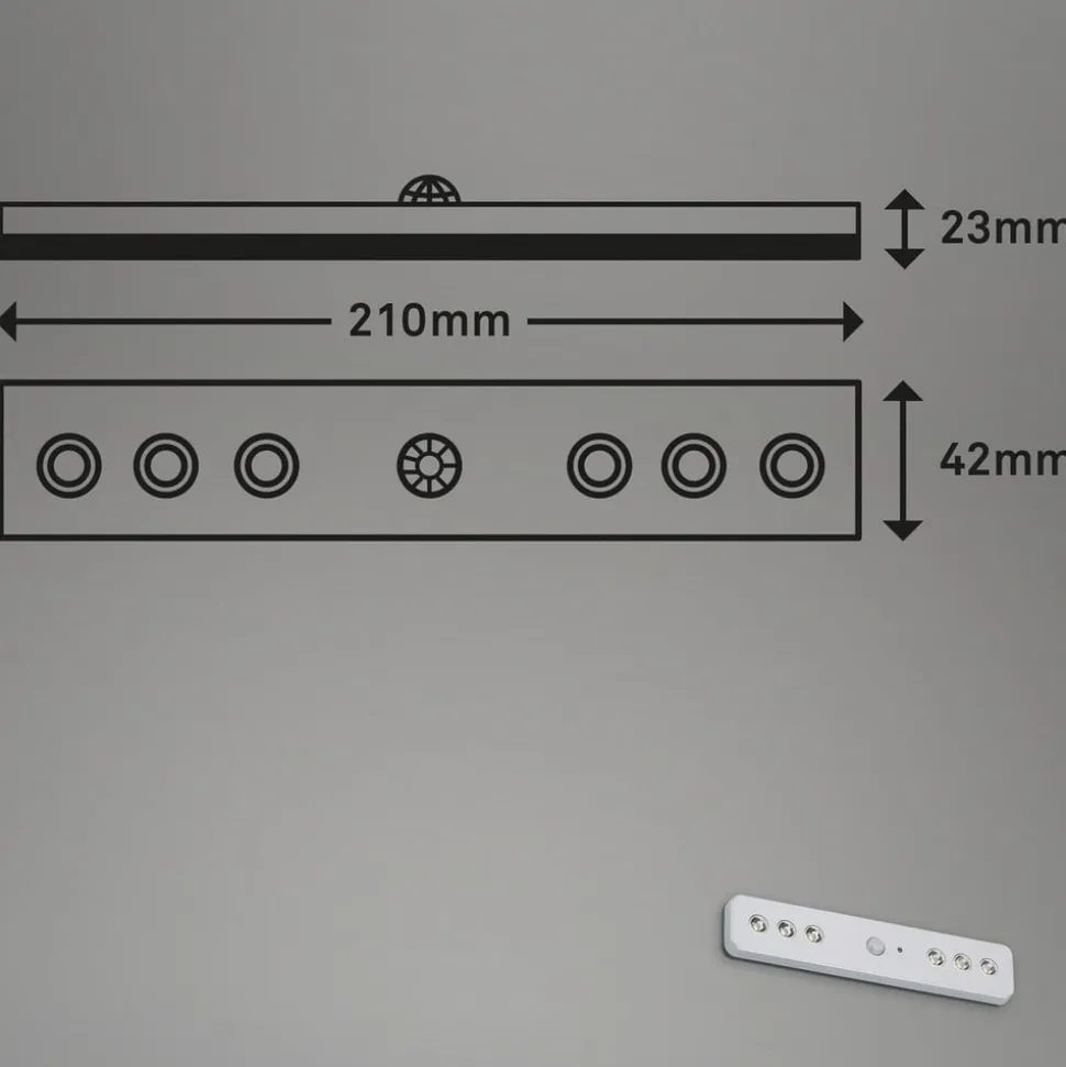 Lero Indoor LED-underskabslampe, sensor, batteri
