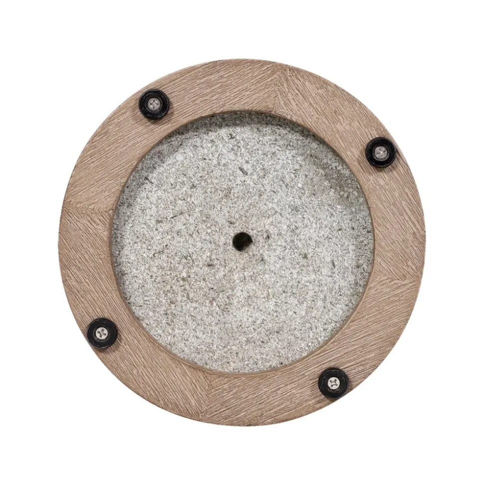 Les Jardins LED-solcellebordlampe Rop&Strip, grå/beige