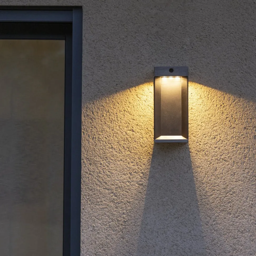 Les Jardins LED-solcellelampe Teckalu, grå/sort