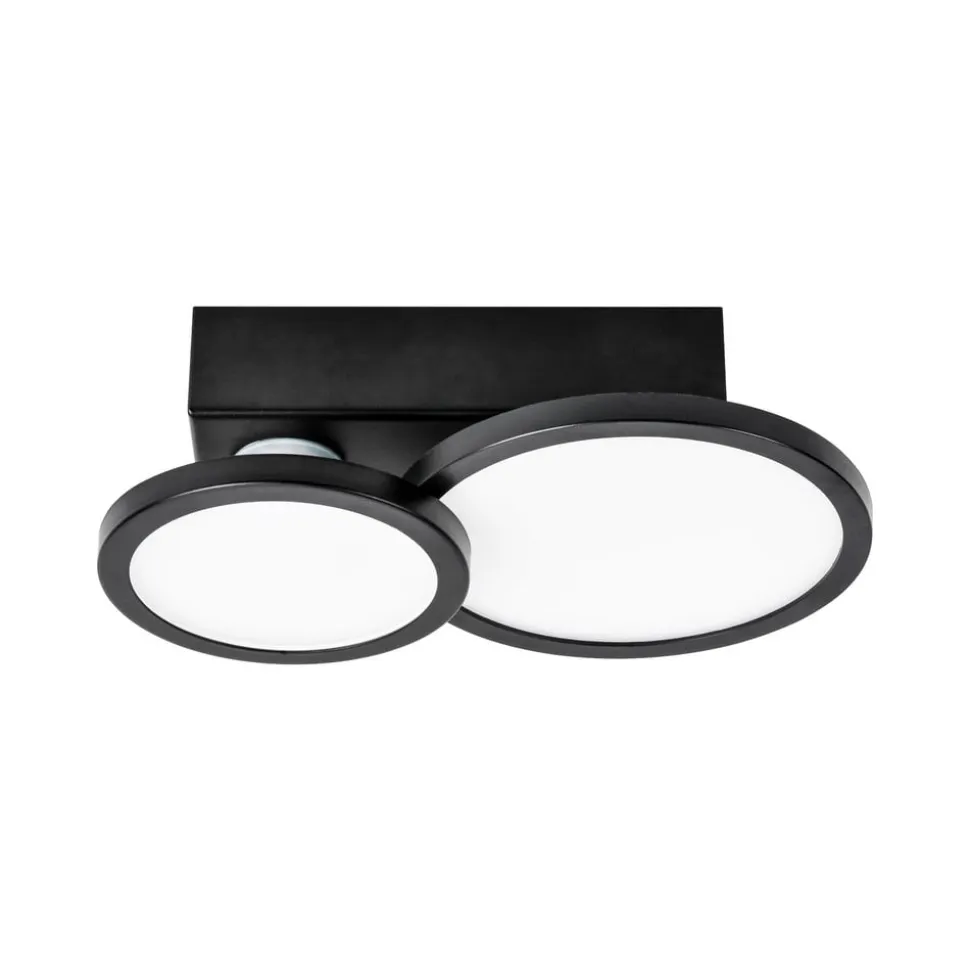 LIGHTME Aqua LED-loftlampe GU10 2 lyskilder sort