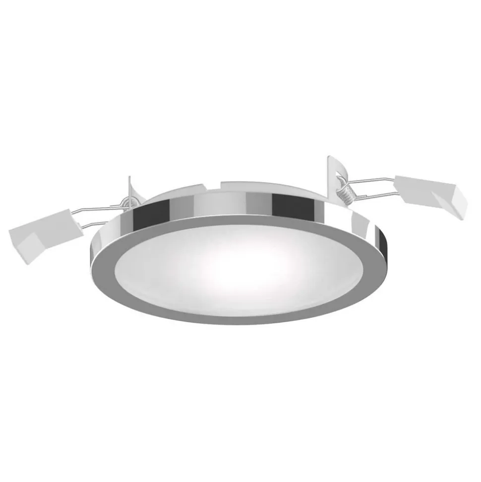 Lightme Aqua Pur LED-indbygningsspot Ø11,2 cm krom