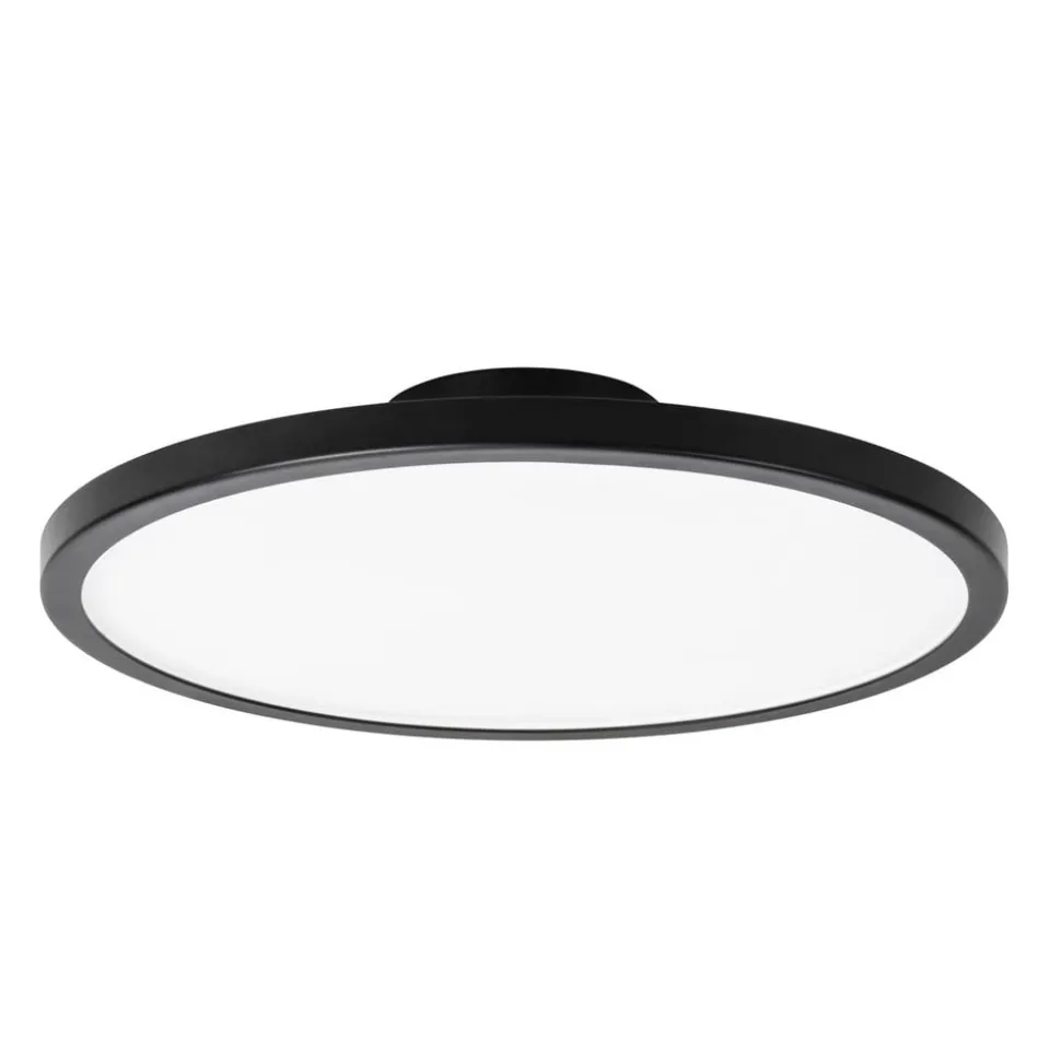 LIGHTME LED-loftslampe Aqua Ø 30,2 cm sort