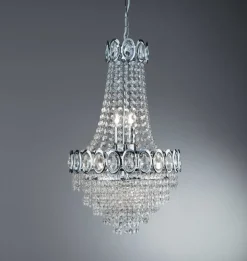 Limoges lysekrone med glasperlevedhæng