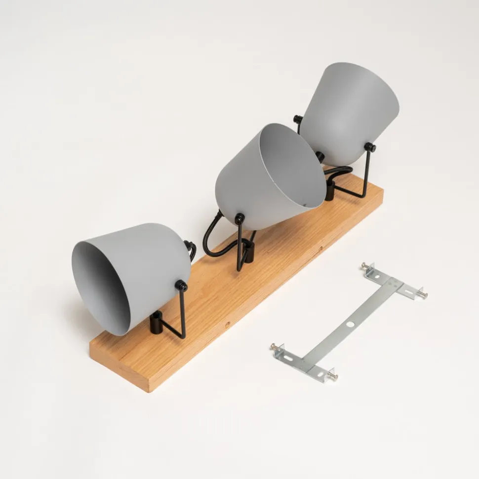 Lindby Adalin loftlampe, 3 lyskilder, grå