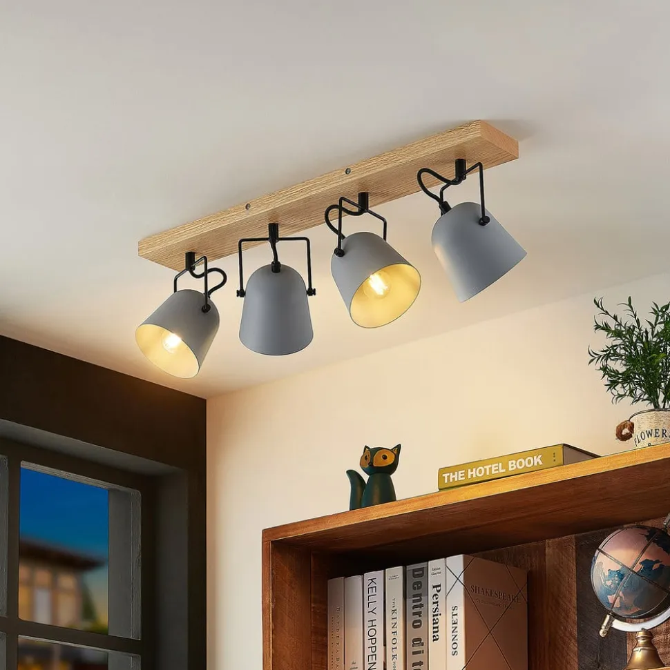 Lindby Adalin loftlampe, 4 lyskilder, grå