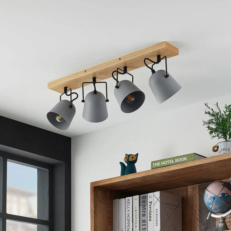 Lindby Adalin loftlampe, 4 lyskilder, grå