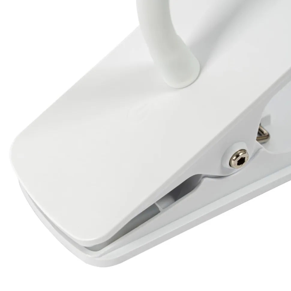 Lindby Ailina LED-bordlampe, klemmefod, hvid