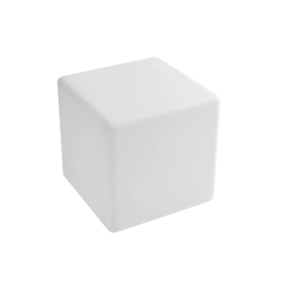 Lindby Akku-LED-udendørslampe Cubara, RGB, terning, plast
