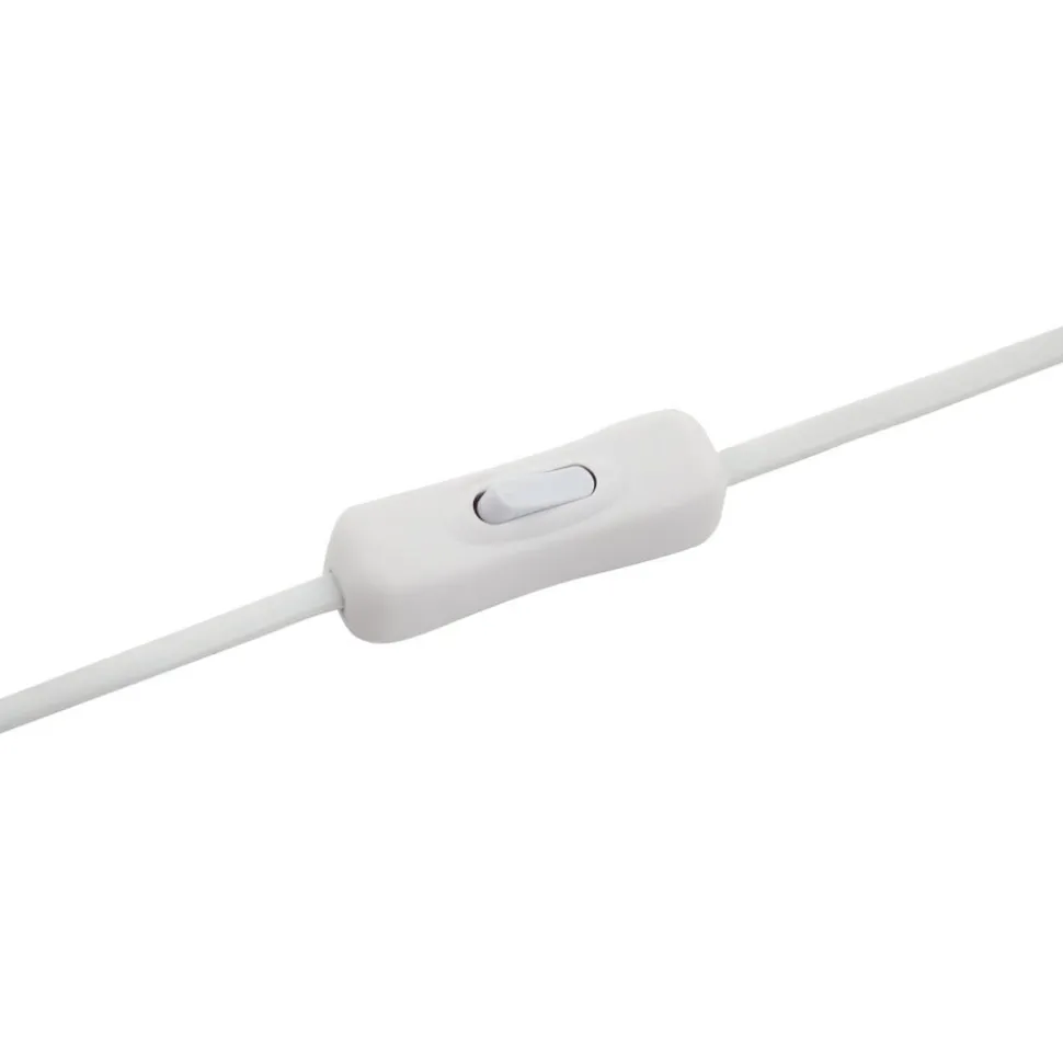 Lindby Andriana bordlampe, gul/hvid, glas, Ø 15 cm