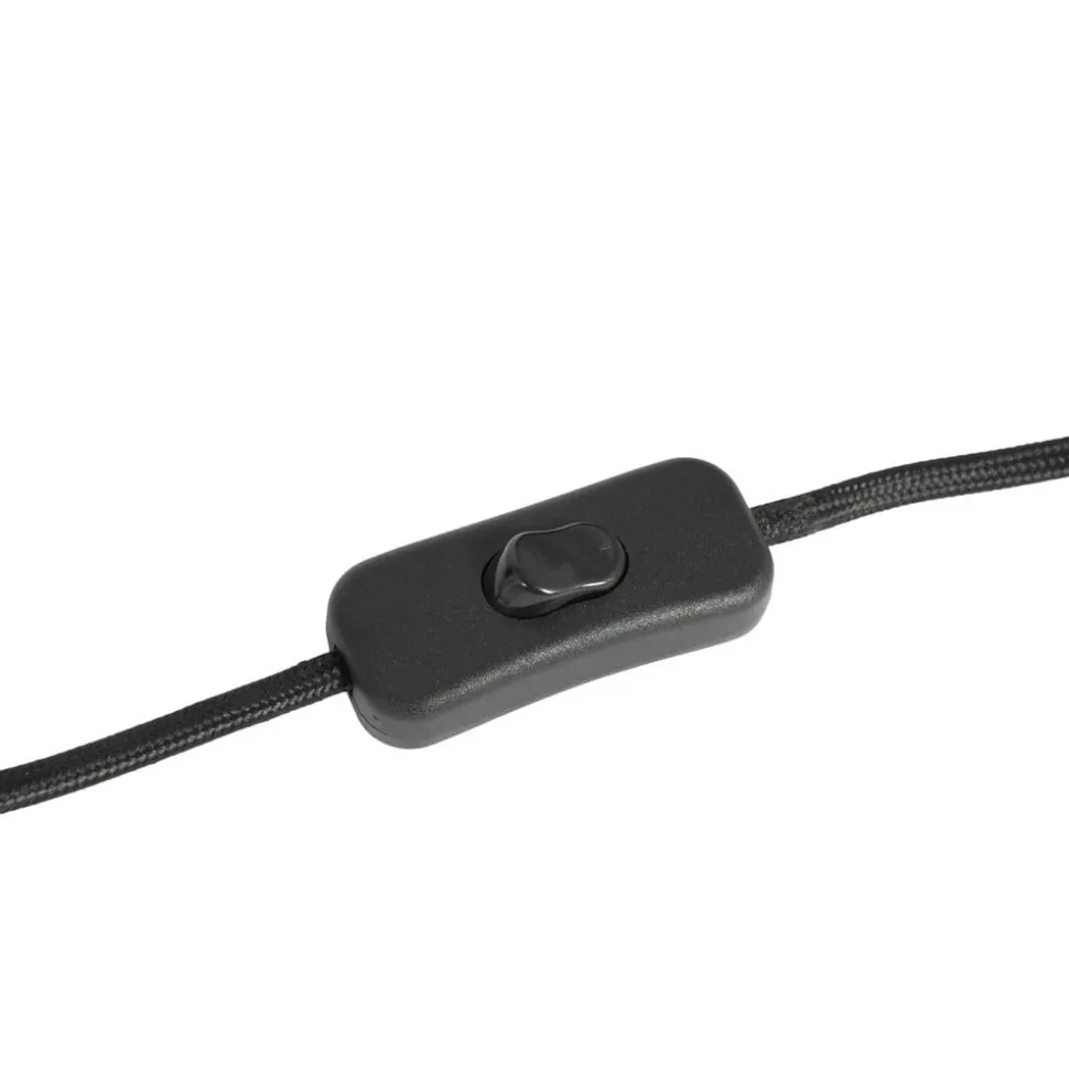 Lindby bordlampe Aralena, sort/guld, højde 26,5 cm