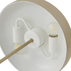 Lindby bordlampe Edion, beige, metal, 45 cm