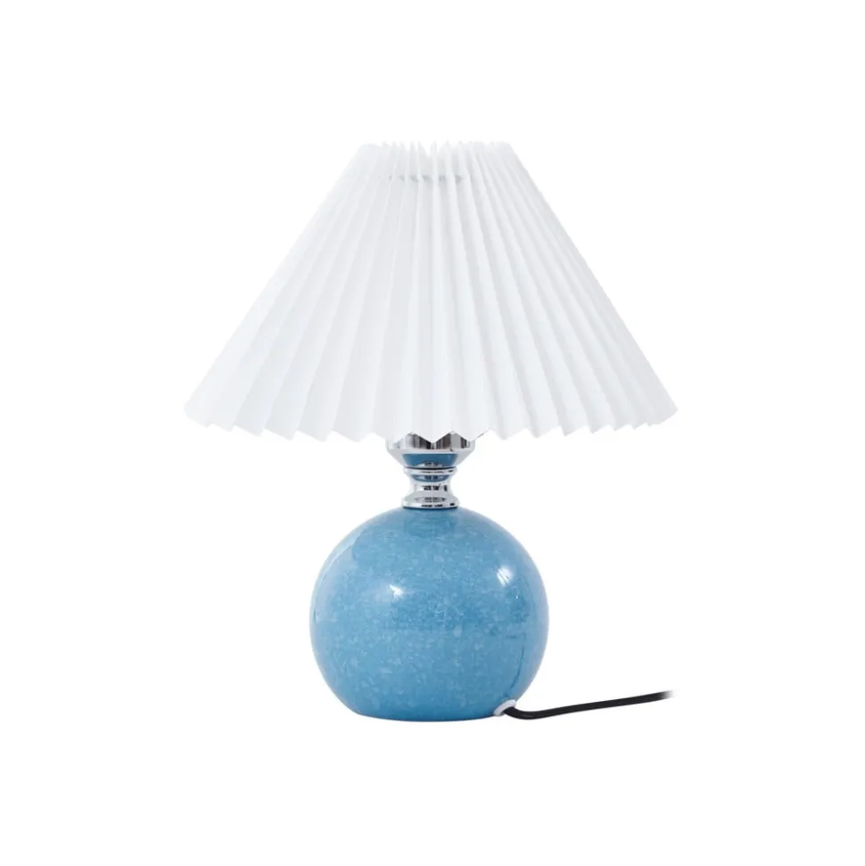 Lindby bordlampe Kerimi, keramik, blå